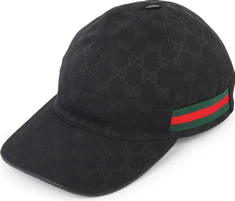 mens gucci leather baseball cap|Gucci hat men black.